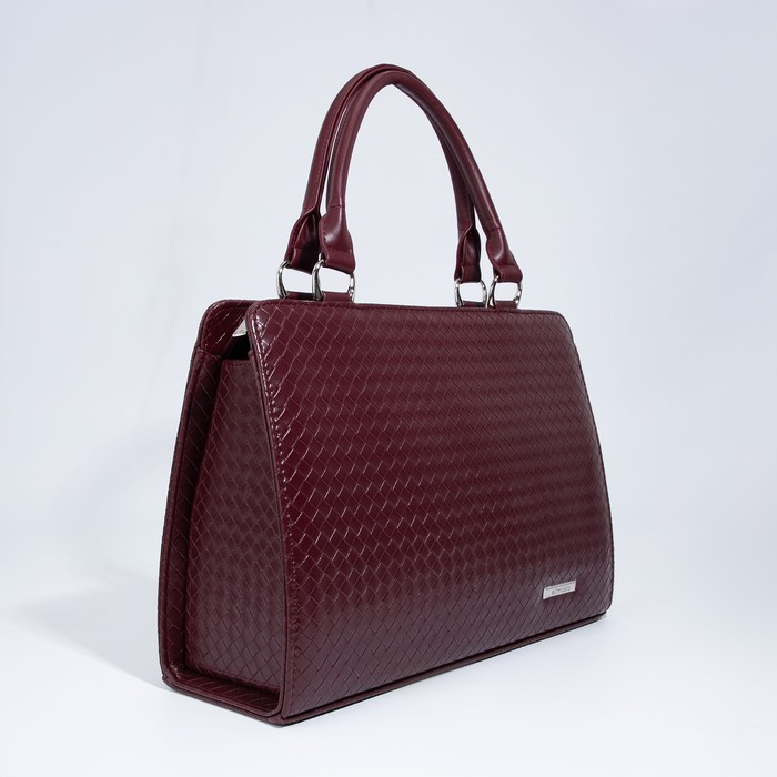 Сумка женская El Masta на молнии, наружный карман, длинный ремень, цвет бордовый - Фото 1