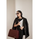 Сумка женская El Masta на молнии, наружный карман, длинный ремень, цвет бордовый - Фото 8