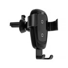 Держатель телефона Baseus Metal Gravity в дефлектор, беспроводная зарядка, матовый BSWC-C01 - Фото 1