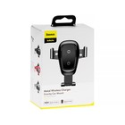 Держатель телефона Baseus Metal Gravity в дефлектор, беспроводная зарядка, матовый BSWC-C01 - Фото 4