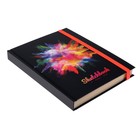 Скетчбук А5, 80 листов "Краски", твёрдая обложка, резинка, матовая ламинация, тонированный блок 100 г/м² - фото 21714561