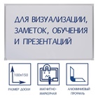 УЦЕНКА Доска магнитно-маркерная 100×150 см, Calligrata СТАНДАРТ, в алюминиевой рамке, с полочкой - Фото 5