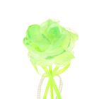 Цветок-конфетница для букетов "Роза" салатовая с бусами - Фото 3