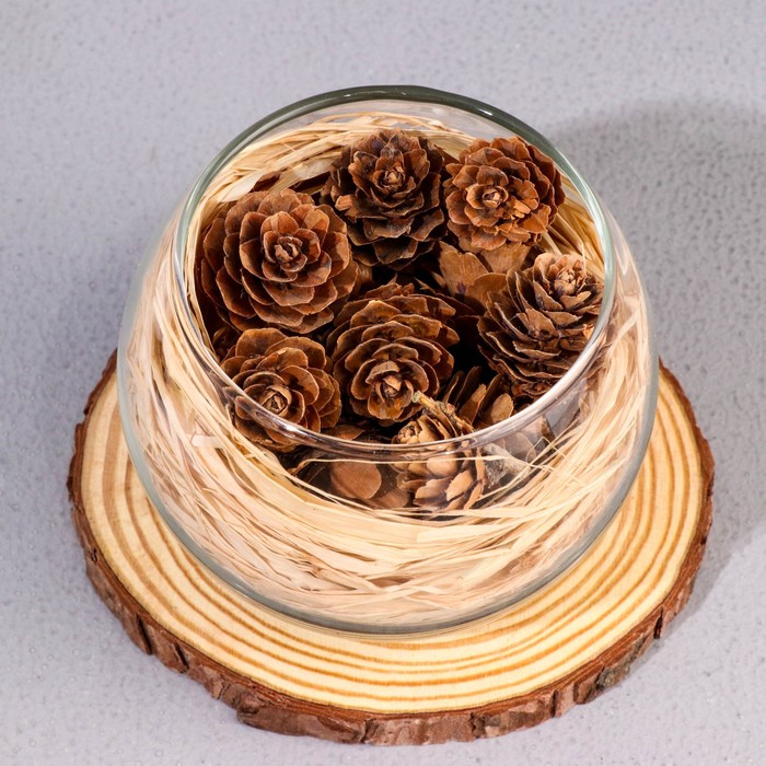 Набор ароматический: ваза-саше с шишками, ароматическое масло "Красное помело", 10 мл - фото 1885436926