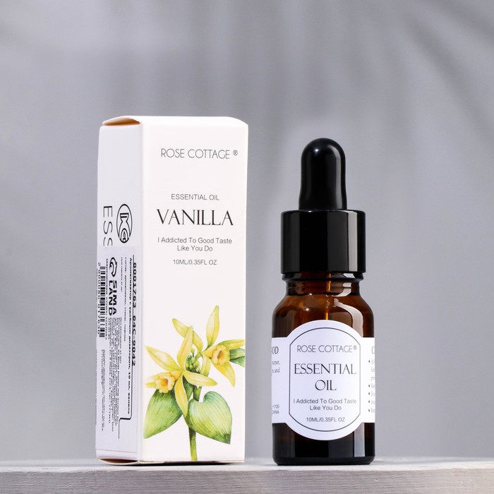 Ароматическое масло с удобным дозатором ROSE COTTAGE AROMA, 10 мл, ваниль - Фото 1