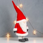 Кукла интерьерная "Дед Мороз в полосатых гетрах, красный" 80х24х14 см - Фото 2