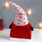 Кукла интерьерная свет "Дед Мороз в клетчатом кафтане, колпак в горох, звёздочка" 41х24х6 см   75679 - Фото 5