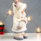 Фигурка светящаяся «Малышка в шубке и с рожками на капюшоне, со снежком», керамика, 44×22×19 см - Фото 3