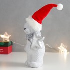 Фигурка полистоун «Медвежонок в колпаке с серебристой звездой», 29×11×9 см - фото 22636198