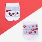 Набор новогодних детских носков Крошка Я «Снеговик», 2 пары, 6-8 см - Фото 2