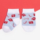 Набор новогодних детских носков Крошка Я «Снеговик», 2 пары, 6-8 см - Фото 3
