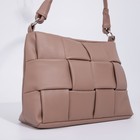 Сумка-тоут на молнии, цвет бежевый - Фото 3