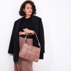 Сумка-тоут на молнии, цвет бежевый - Фото 7