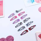 Невидимка для волос "Цветик клеточка" (набор 12 шт) 3 см - Фото 1