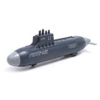 Игровой набор «Подводная лодка», стреляет ракетами, подвижные элементы, цвет темно-серый - фото 6668323