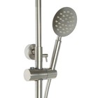 Душевая система ZEIN Z1008, смеситель, тропическая и ручная лейка, стойка, круглая, сатин - Фото 9