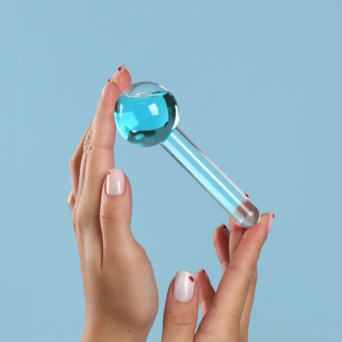 Массажёр для лица «Криосфера», d = 3 см, цвет голубой 30146