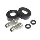 Смеситель для ванны ZEIN ZF3, излив 32 см, с душ набором, нержавеющая сталь, черный - Фото 9