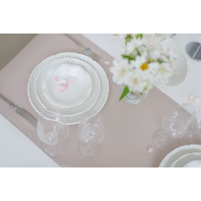 Тарелка керамическая десертная «Воздушность», d=20,5 см, цвет белый - фото 1908966902