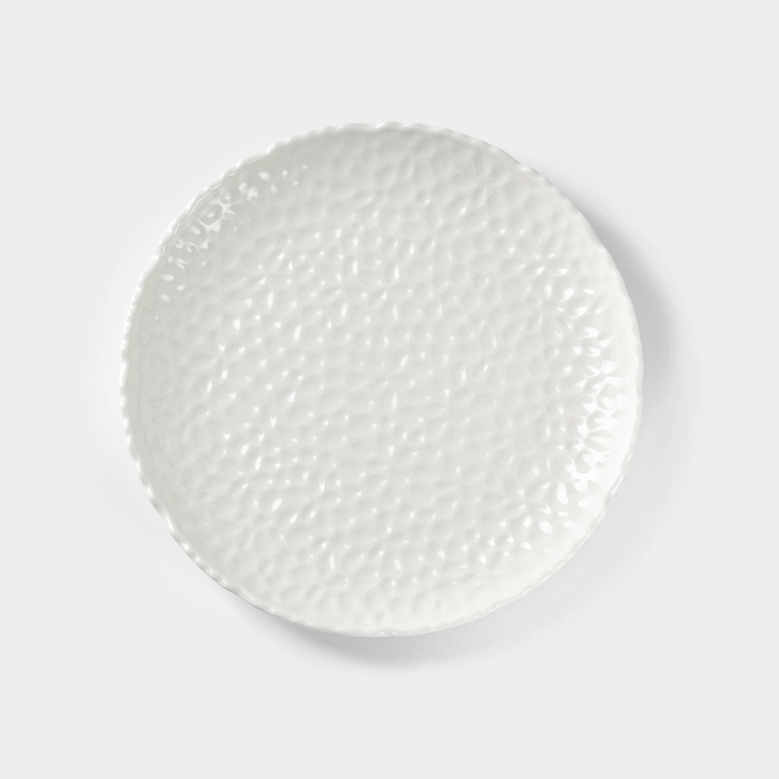 Тарелка обеденная «Воздушность», d=25.5 см, керамика, цвет белый - Фото 1