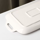 Блюдо Доляна «Сьюзен», 25×14.5 см, керамика, цвет белый - Фото 3