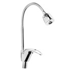 Смеситель для кухни ZEIN Z2072, гибкий излив, картридж керамика 40 мм, латунь, хром - фото 804968289