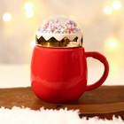 Кружка керамическая «Вместе теплее», 450 мл, цвет красный - фото 23003130