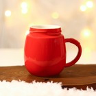 Кружка керамическая «Вместе теплее», 450 мл, цвет красный - фото 23003132