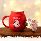 Кружка керамическая «Вместе теплее», 450 мл, цвет красный - фото 23003133