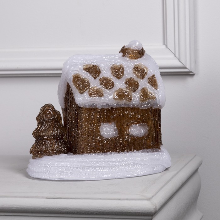 Светодиодная фигура «Зимний домик» 22 × 21 × 17 см, акрил, 30 LED, 220 В, свечение тёплое белое - фото 1907505360