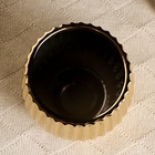 Декоративное кашпо для цветов «Кактус», 1.4 л, 14×12×12 см, керамическое, золотистое 7875765