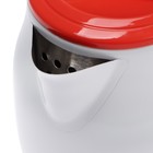 Чайник электрический МАТРЁНА MA-120, металл, 1.8 л, 1500 Вт, бело-оранжевый с рисунком - фото 7185959