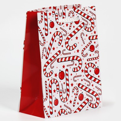 Пакет подарочный новогодний ламинированный «Зимняя история», S 12 х 15 х 5.5 см