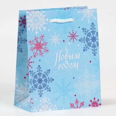 Пакет ламинированный вертикальный «Снежинки», S 12 х 15 х 5,5 см