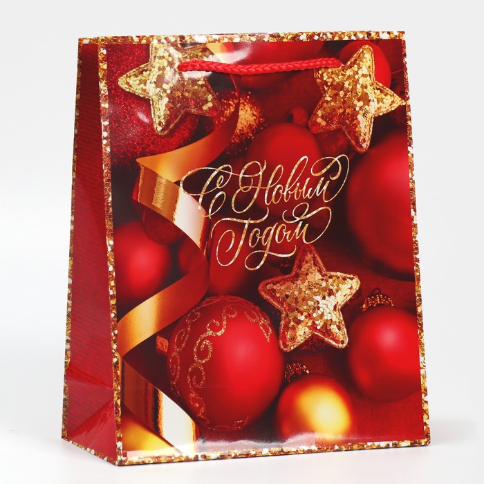Пакет ламинированный вертикальный «Скоро Новый год», ML 21 × 25 × 8 см - Фото 1