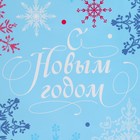 Пакет подарочный новогодний ламинированный «Голубой огонек», ML 21 х 25 х 8 см - Фото 4