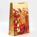 Пакет подарочный новогодний ламинированный «Поздравляю», L 28×38×9 см 7697970