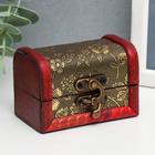 Шкатулка для украшений «Сундучок. Незабудки», дерево, 6×5.8×8.4 см - Фото 1