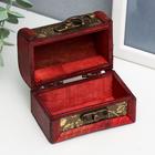 Шкатулка для украшений «Сундучок. Незабудки», дерево, 6×5.8×8.4 см - Фото 5