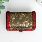 Шкатулка для украшений «Сундучок. Незабудки», дерево, 6×5.8×8.4 см - Фото 2