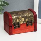 Шкатулка для украшений «Сундучок. Незабудки», дерево, 6×5.8×8.4 см - Фото 4