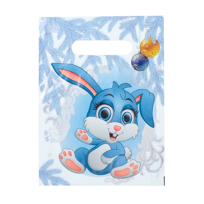 Пакет "Заяц", полиэтиленовый с вырубной ручкой, 19 х 25 см, 30 мкм - Фото 1