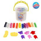 Тесто для лепки 12 цветов по 17 г + 8 предметов - Фото 2