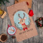 Новогодний подарочный набор Этель Deer: кухонное полотенце, прихватка, силиконовая форма - фото 320149214
