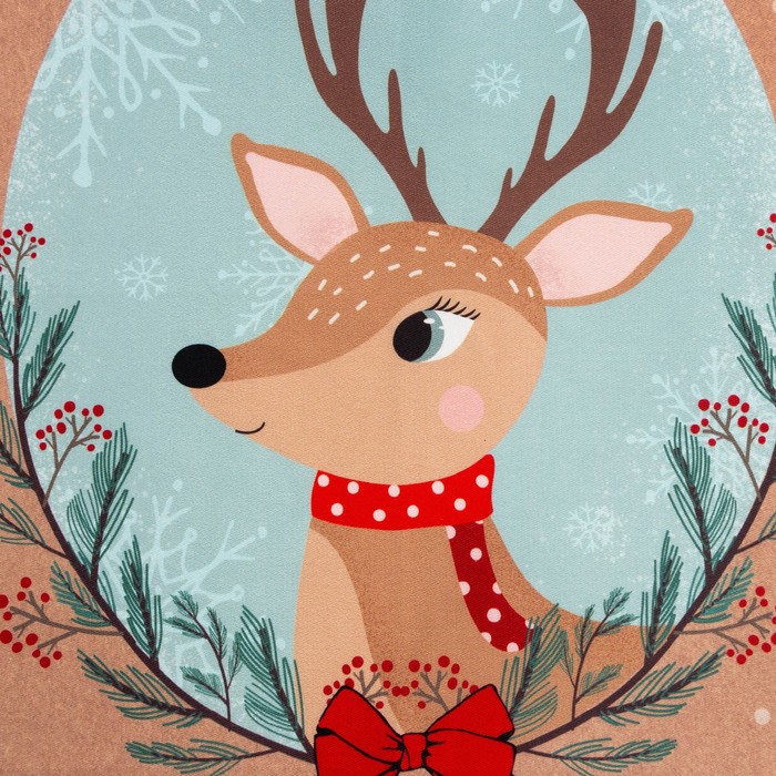 Новогодний подарочный набор Этель Deer: кухонное полотенце, прихватка, силиконовая форма - фото 1906058322