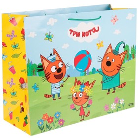Пакет подарочный глянцевый «Три Кота», 40 × 49 × 19 см