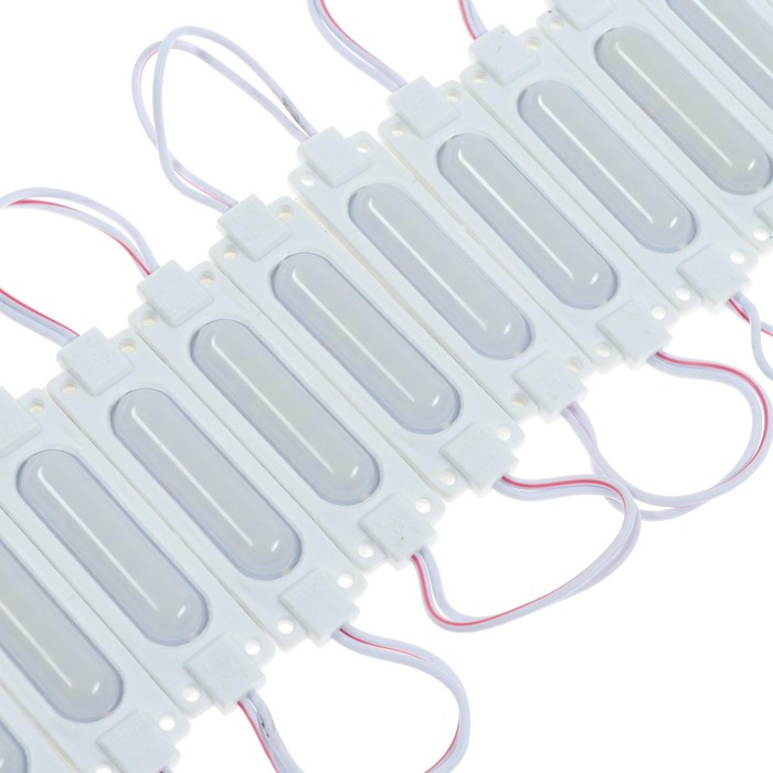 Светодиодный модуль SMD5730, 2 Вт, 6 LED, 190 Лм, IP65, 6500К, 12 В, холодный белый, 20 шт. - Фото 1