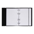 Тетрадь на 4-х кольцах А5, 120 листов в клетку DIAMOND Чёрная, пластиковая обложка, блок офсет - фото 24543275