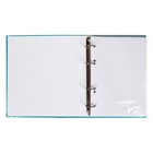 Тетрадь на 4 кольцах А5, 120 листов в клетку "Мята. METALLIC", обложка бумвинил, блок офсет - фото 21717411