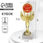 Наградная фигура Ника с вкладышем «Лучшая пара», пластик, подставка камень, золото, 18 см - Фото 1